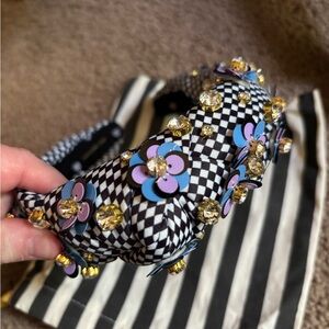 Lele Sadoughi Zinnia checkered headband